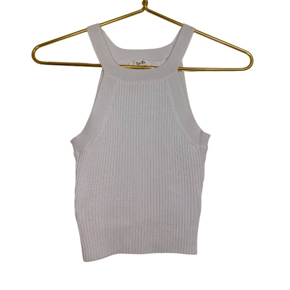 White High neck Crop